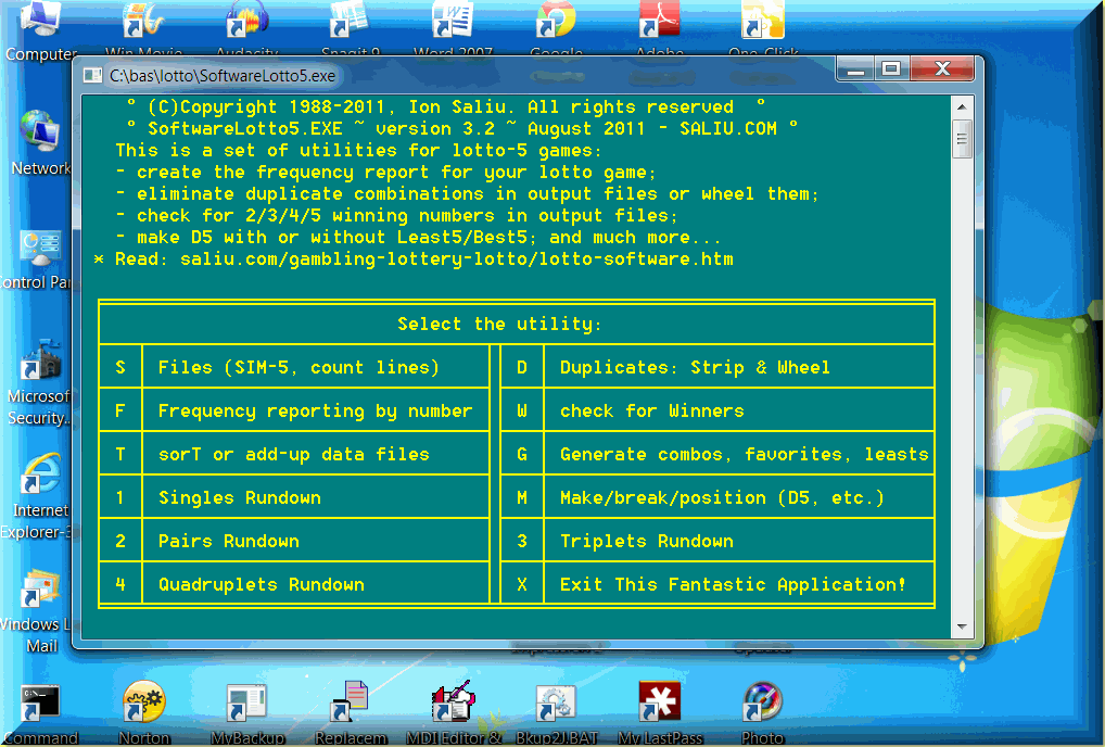 Lotto software tools for 6-number games.